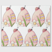 Marienkäfer-Oster-Ei Geschenkpapier (Flach)