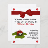 Marienkäfer-Party Einladung (Vorne/Hinten)