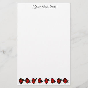 Marienkäfer personalisiert briefpapier