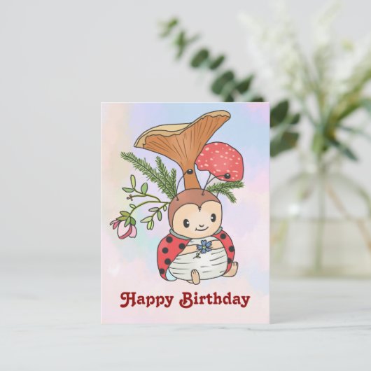 Marienkäfer  postkarte (Stehend Vorderseite)