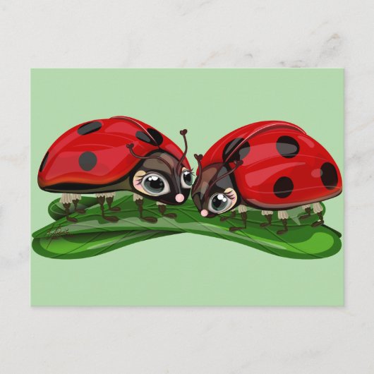 Marienkäfer postkarte (Vorderseite)