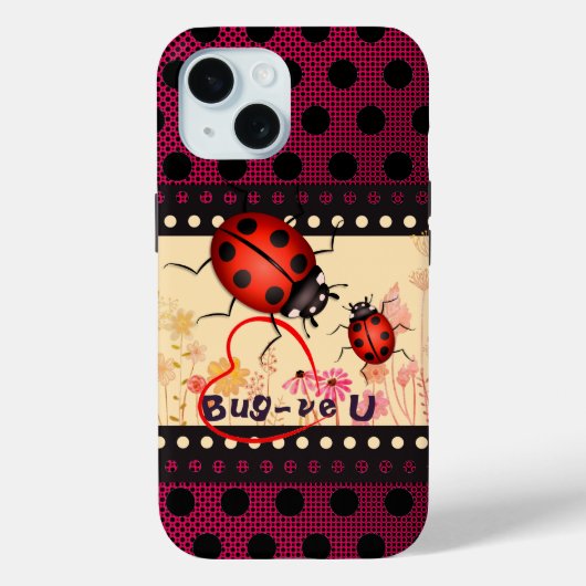 Marienkäfer-Punkte Case-Mate iPhone Hülle (Rückseite)