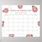 Marienkäfer-Rat den Geburtstermin-Kalender Poster (Vorne)