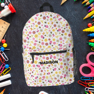 Marienkäfer Rosa Und Gelb Bedruckter Rucksack