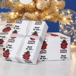 Marienkäfer Rot Ist Meine Glücksfarbe Lustiges Ins Geschenkpapier