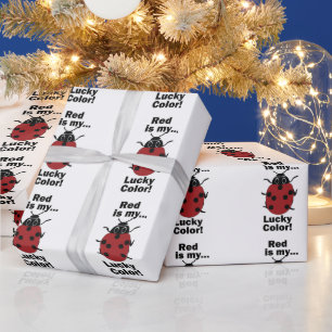 Marienkäfer Rot Ist Meine Glücksfarbe Lustiges Ins Geschenkpapier