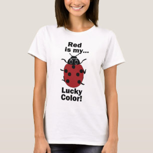 Marienkäfer Rot Ist Meine Glücksfarbe Lustiges Ins T-Shirt