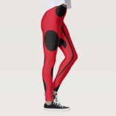 Marienkäfer Rot-Schwarz-Design Leggings (Rechts)