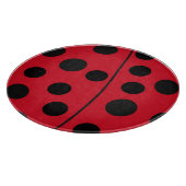 Marienkäfer Rot-Schwarz-Design Schneidebrett (Ecke)