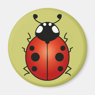 Marienkäfer Rot Schwarz Punkte Ladybird Käfer Magnet