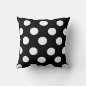 Marienkäfer-rotes schwarzes kissen (Rückseite)