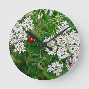 Marienkäfer Runde Wanduhr
