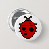 Marienkäfer-runder Standardknopf Button (Vorne & Hinten)