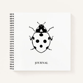 Marienkäfer Schwarz + Weiß Journal 8,5" x 8,5" Notizblock