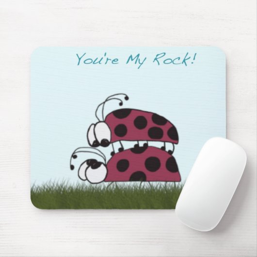 Marienkäfer ~ sind Sie mein Felsen! Mousepad (Mit Mouse)