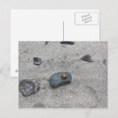 Marienkäfer Strand Postkarte (Vorne/Hinten)