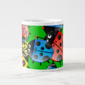 Marienkäfer-Tapete Jumbo-Tasse (Vorderseite)