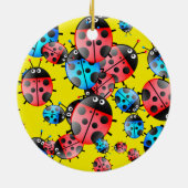 Marienkäfer-Tapete Keramik Ornament (Hinten)