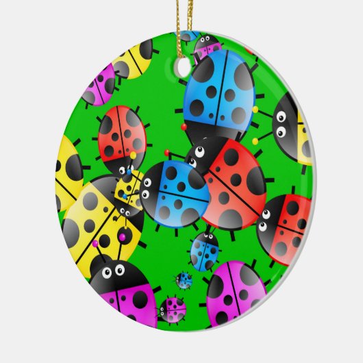 Marienkäfer-Tapete Keramikornament (Links)
