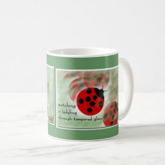 Marienkäfer-Tasse (Zen Haiku-Reihen) Kaffeetasse (VorderseiteRechts)