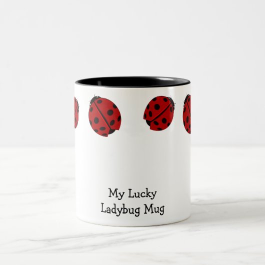 Marienkäfer-Tasse Zweifarbige Tasse (Mittel)