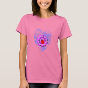 Marienkäfer-u. Blumen-T - Shirt