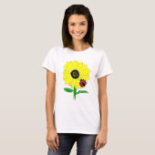 Marienkäfer u. Sonnenblume T-Shirt (Vorne ganz)