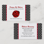 Marienkäfer-u. Tupfen-Visitenkarten Visitenkarte (Vorne/Hinten)