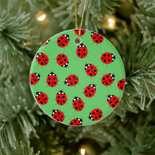 Marienkäfer überall Zweifacher Weihnachtsschmuck m