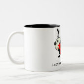 Marienkäfer-Überfahrt Zweifarbige Tasse (Links)