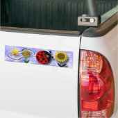 Marienkäfer und Blumen Autoaufkleber (Auf Lkw)