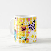 Marienkäfer und Blumen Kaffeetasse (Vorderseite Links)