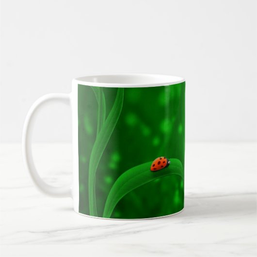 Marienkäfer und Chamäleon Kaffeetasse (Links)
