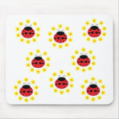 Marienkäfer und Gänseblümchen Mousepad (Vorne)