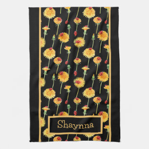 Marienkäfer und Löwenzahn   Geschirrtuch