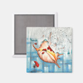 Marienkäfer und Muschel Magnet (Vorderseite/Rückseite)