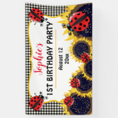 Marienkäfer-und Sonnenblume-Karo-1. Banner (Vertikal)