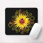 Marienkäfer und Sonnenblume Mousepad (Mit Mouse)