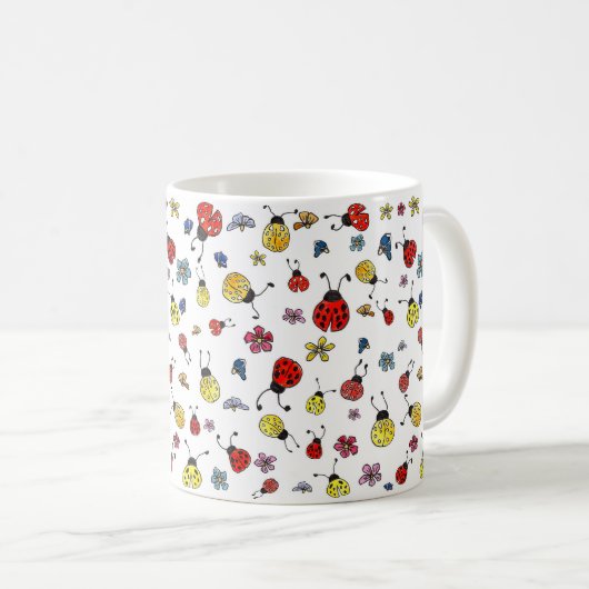 Marienkäfer und Wildblume Kaffeetasse (VorderseiteRechts)