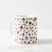 Marienkäfer und Wildblume Kaffeetasse (Vorderseite Links)