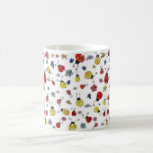 Marienkäfer und Wildblume Kaffeetasse (Mittel)