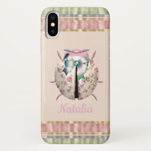 Marienkäfer Veilchen und Rosen süße florale rosa G Case-Mate iPhone Hülle