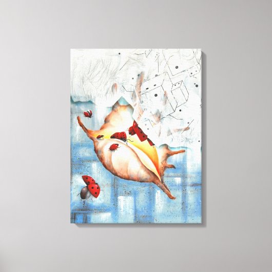 Marienkäfer Verwandlung Leinwanddruck (Vorderseite)