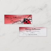 Marienkäfer-Visitenkarte-Schablone (rot) Mini Visitenkarte (Vorne/Hinten)