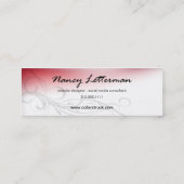 Marienkäfer-Visitenkarte-Schablone (rot) Mini Visitenkarte (Rückseite)