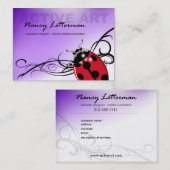 Marienkäfer-Visitenkarteschablone (rot) Visitenkarte (Vorne/Hinten)