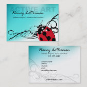 Marienkäfer-Visitenkarteschablone (rot) Visitenkarte (Vorne/Hinten)