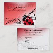 Marienkäfer-Visitenkarteschablone (rot) Visitenkarte (Vorne/Hinten)