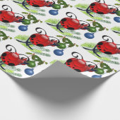 Marienkäfer-Weihnachtsgeschenk Geschenkpapier (Ecke)