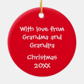 Marienkäfer-Weihnachtsverzierung addieren Ihren Keramik Ornament (Hinten)